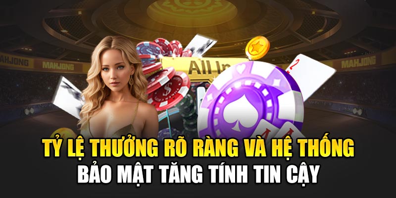 Tỷ lệ thưởng rõ ràng và hệ thống bảo mật tăng tính tin cậy